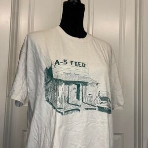 Vintage A-5 Feed Store Tee – Magnolia, Texas Made in USA Fruit of the Loom – XL